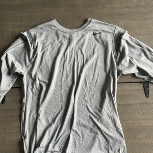 Large Nike Grey Long Sleeve Shirt
